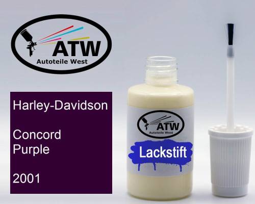 Harley-Davidson, Concord Purple, 2001: 20ml Lackstift, von ATW Autoteile West.